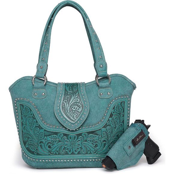Montana West Women's Western Handbag Tooling Shoulder Bag Concealed Carry Purse - Picture 10 of 16